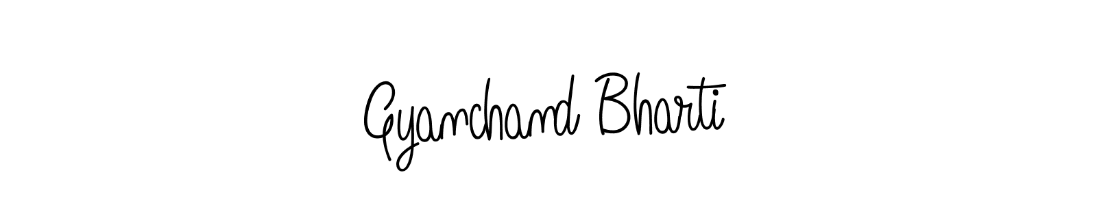 Create a beautiful signature design for name Gyanchand Bharti. With this signature (Angelique-Rose-font-FFP) fonts, you can make a handwritten signature for free. Gyanchand Bharti signature style 5 images and pictures png