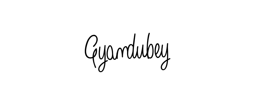 Use a signature maker to create a handwritten signature online. With this signature software, you can design (Angelique-Rose-font-FFP) your own signature for name Gyandubey. Gyandubey signature style 5 images and pictures png