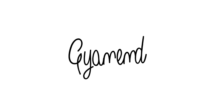 Use a signature maker to create a handwritten signature online. With this signature software, you can design (Angelique-Rose-font-FFP) your own signature for name Gyanend. Gyanend signature style 5 images and pictures png