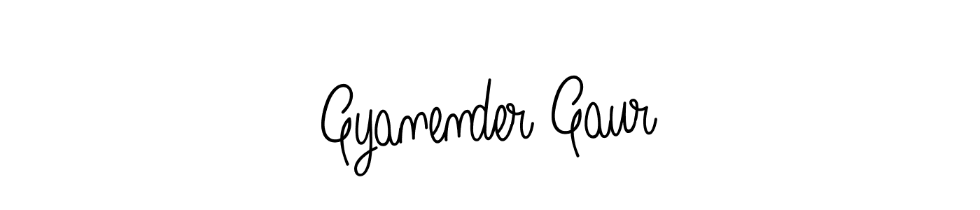 How to make Gyanender Gaur signature? Angelique-Rose-font-FFP is a professional autograph style. Create handwritten signature for Gyanender Gaur name. Gyanender Gaur signature style 5 images and pictures png