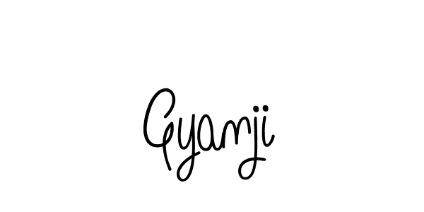 Make a beautiful signature design for name Gyanji. With this signature (Angelique-Rose-font-FFP) style, you can create a handwritten signature for free. Gyanji signature style 5 images and pictures png