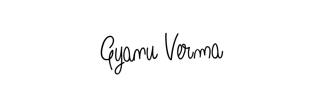 Create a beautiful signature design for name Gyanu Verma. With this signature (Angelique-Rose-font-FFP) fonts, you can make a handwritten signature for free. Gyanu Verma signature style 5 images and pictures png