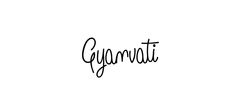 Make a beautiful signature design for name Gyanvati. With this signature (Angelique-Rose-font-FFP) style, you can create a handwritten signature for free. Gyanvati signature style 5 images and pictures png