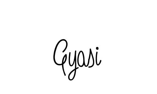 Gyasi stylish signature style. Best Handwritten Sign (Angelique-Rose-font-FFP) for my name. Handwritten Signature Collection Ideas for my name Gyasi. Gyasi signature style 5 images and pictures png
