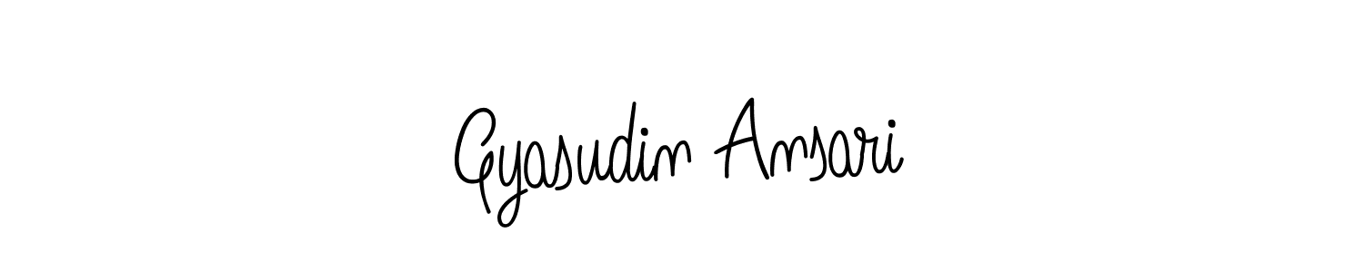 Gyasudin Ansari stylish signature style. Best Handwritten Sign (Angelique-Rose-font-FFP) for my name. Handwritten Signature Collection Ideas for my name Gyasudin Ansari. Gyasudin Ansari signature style 5 images and pictures png