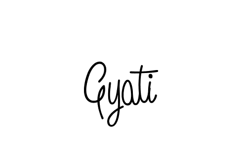 How to make Gyati name signature. Use Angelique-Rose-font-FFP style for creating short signs online. This is the latest handwritten sign. Gyati signature style 5 images and pictures png