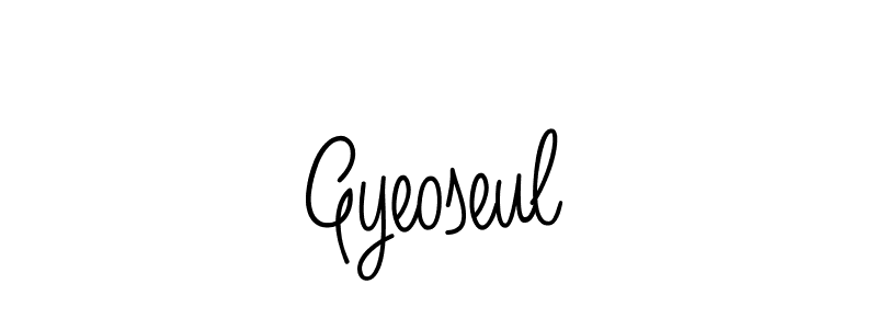 The best way (Angelique-Rose-font-FFP) to make a short signature is to pick only two or three words in your name. The name Gyeoseul include a total of six letters. For converting this name. Gyeoseul signature style 5 images and pictures png