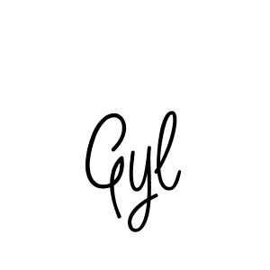 Use a signature maker to create a handwritten signature online. With this signature software, you can design (Angelique-Rose-font-FFP) your own signature for name Gyl. Gyl signature style 5 images and pictures png