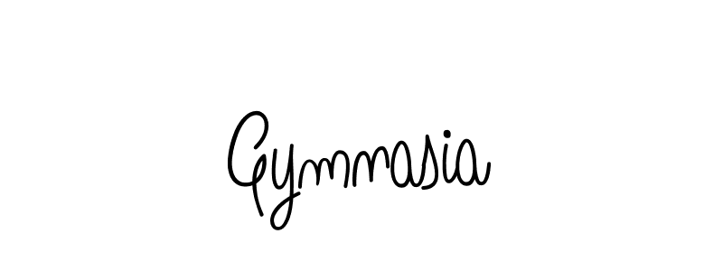 You should practise on your own different ways (Angelique-Rose-font-FFP) to write your name (Gymnasia) in signature. don't let someone else do it for you. Gymnasia signature style 5 images and pictures png