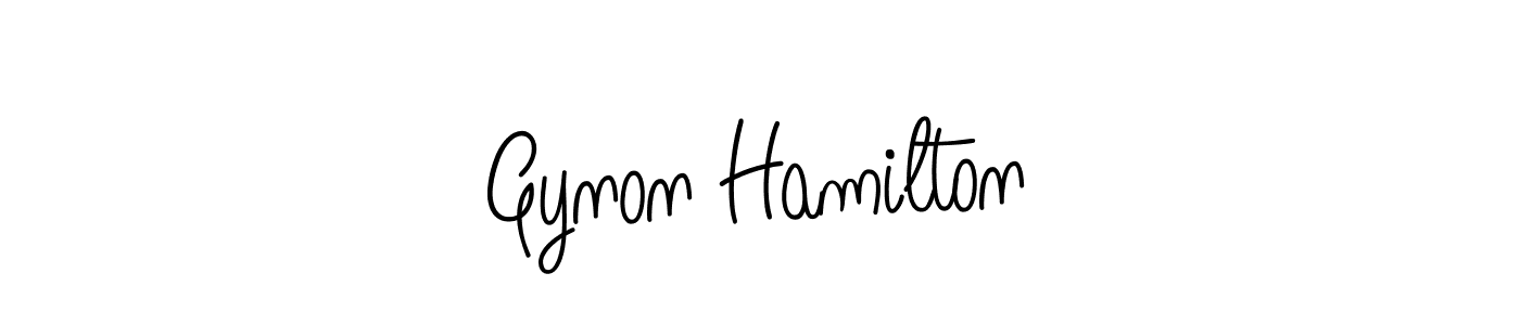 Design your own signature with our free online signature maker. With this signature software, you can create a handwritten (Angelique-Rose-font-FFP) signature for name Gynon Hamilton. Gynon Hamilton signature style 5 images and pictures png