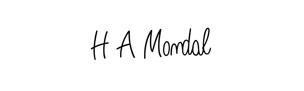 Make a beautiful signature design for name H A Mondal. Use this online signature maker to create a handwritten signature for free. H A Mondal signature style 5 images and pictures png