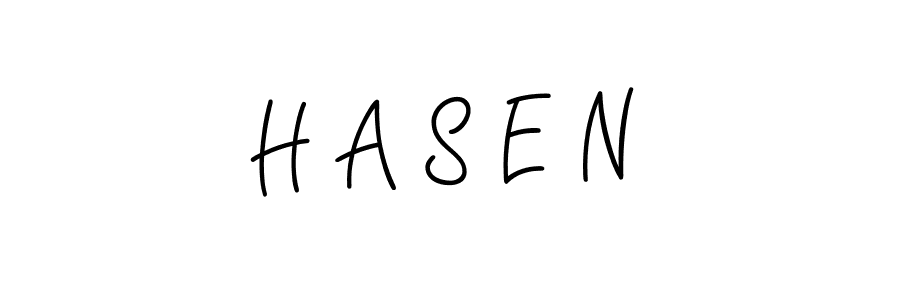 Create a beautiful signature design for name H A S E N. With this signature (Angelique-Rose-font-FFP) fonts, you can make a handwritten signature for free. H A S E N signature style 5 images and pictures png