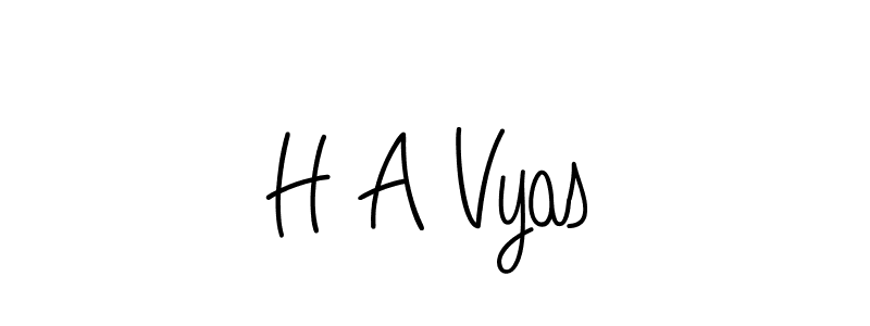 H A Vyas stylish signature style. Best Handwritten Sign (Angelique-Rose-font-FFP) for my name. Handwritten Signature Collection Ideas for my name H A Vyas. H A Vyas signature style 5 images and pictures png