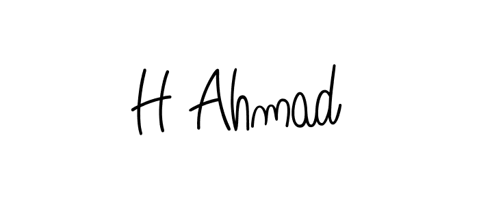 You can use this online signature creator to create a handwritten signature for the name H Ahmad. This is the best online autograph maker. H Ahmad signature style 5 images and pictures png