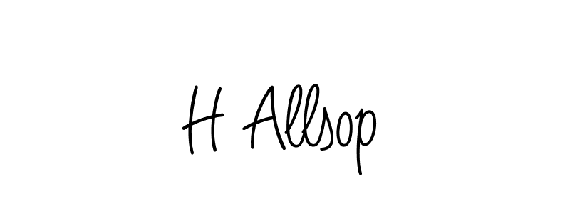 Design your own signature with our free online signature maker. With this signature software, you can create a handwritten (Angelique-Rose-font-FFP) signature for name H Allsop. H Allsop signature style 5 images and pictures png