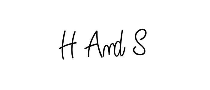 How to Draw H And S signature style? Angelique-Rose-font-FFP is a latest design signature styles for name H And S. H And S signature style 5 images and pictures png