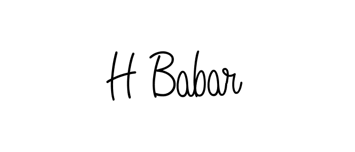 Also we have H Babar name is the best signature style. Create professional handwritten signature collection using Angelique-Rose-font-FFP autograph style. H Babar signature style 5 images and pictures png