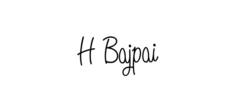 Create a beautiful signature design for name H Bajpai. With this signature (Angelique-Rose-font-FFP) fonts, you can make a handwritten signature for free. H Bajpai signature style 5 images and pictures png