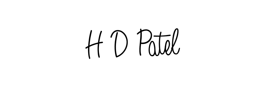 You should practise on your own different ways (Angelique-Rose-font-FFP) to write your name (H D Patel) in signature. don't let someone else do it for you. H D Patel signature style 5 images and pictures png