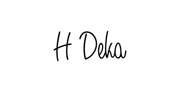 How to make H Deka signature? Angelique-Rose-font-FFP is a professional autograph style. Create handwritten signature for H Deka name. H Deka signature style 5 images and pictures png