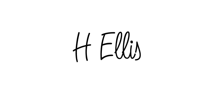 The best way (Angelique-Rose-font-FFP) to make a short signature is to pick only two or three words in your name. The name H Ellis include a total of six letters. For converting this name. H Ellis signature style 5 images and pictures png