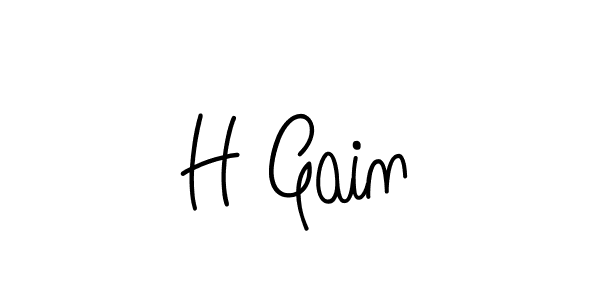 Design your own signature with our free online signature maker. With this signature software, you can create a handwritten (Angelique-Rose-font-FFP) signature for name H Gain. H Gain signature style 5 images and pictures png