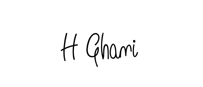 H Ghani stylish signature style. Best Handwritten Sign (Angelique-Rose-font-FFP) for my name. Handwritten Signature Collection Ideas for my name H Ghani. H Ghani signature style 5 images and pictures png