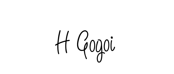 You should practise on your own different ways (Angelique-Rose-font-FFP) to write your name (H Gogoi) in signature. don't let someone else do it for you. H Gogoi signature style 5 images and pictures png