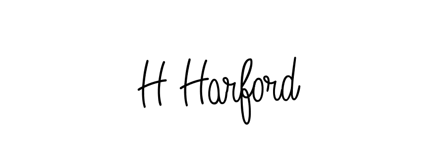 You should practise on your own different ways (Angelique-Rose-font-FFP) to write your name (H Harford) in signature. don't let someone else do it for you. H Harford signature style 5 images and pictures png