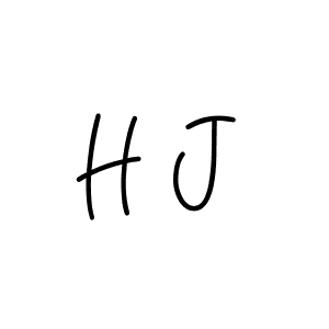 The best way (Angelique-Rose-font-FFP) to make a short signature is to pick only two or three words in your name. The name H J include a total of six letters. For converting this name. H J signature style 5 images and pictures png