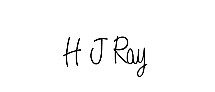 How to make H J Ray name signature. Use Angelique-Rose-font-FFP style for creating short signs online. This is the latest handwritten sign. H J Ray signature style 5 images and pictures png