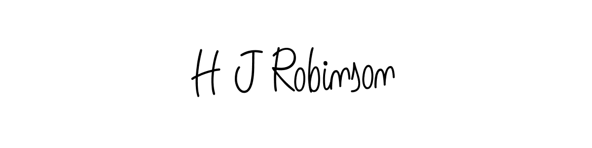 You should practise on your own different ways (Angelique-Rose-font-FFP) to write your name (H J Robinson) in signature. don't let someone else do it for you. H J Robinson signature style 5 images and pictures png