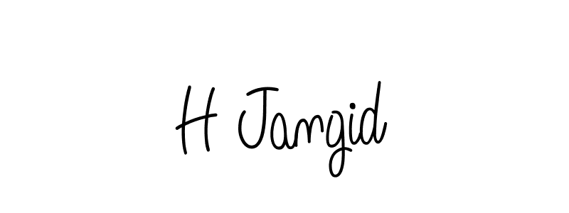 Also we have H Jangid name is the best signature style. Create professional handwritten signature collection using Angelique-Rose-font-FFP autograph style. H Jangid signature style 5 images and pictures png