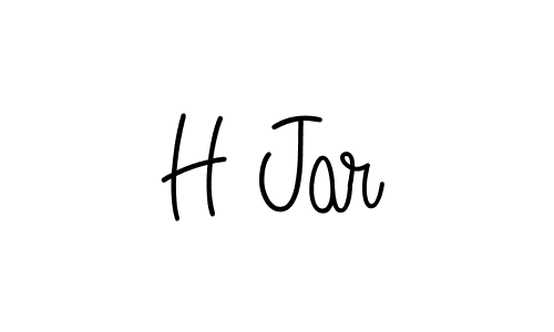 H Jar stylish signature style. Best Handwritten Sign (Angelique-Rose-font-FFP) for my name. Handwritten Signature Collection Ideas for my name H Jar. H Jar signature style 5 images and pictures png