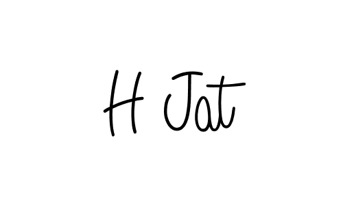 Create a beautiful signature design for name H Jat. With this signature (Angelique-Rose-font-FFP) fonts, you can make a handwritten signature for free. H Jat signature style 5 images and pictures png