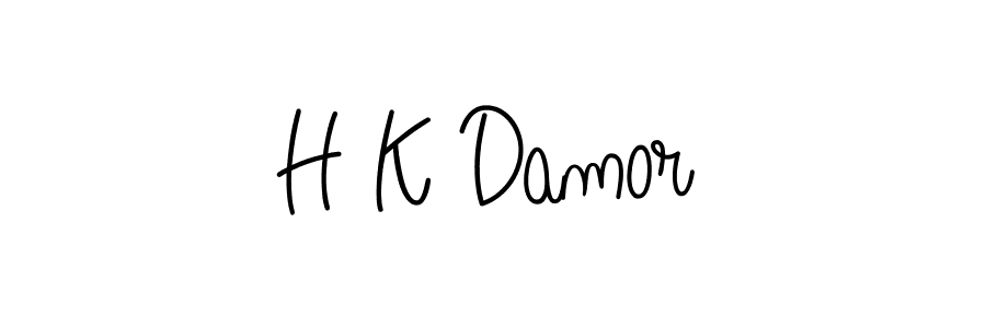 How to make H K Damor signature? Angelique-Rose-font-FFP is a professional autograph style. Create handwritten signature for H K Damor name. H K Damor signature style 5 images and pictures png