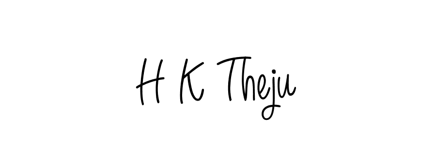 How to make H K Theju name signature. Use Angelique-Rose-font-FFP style for creating short signs online. This is the latest handwritten sign. H K Theju signature style 5 images and pictures png