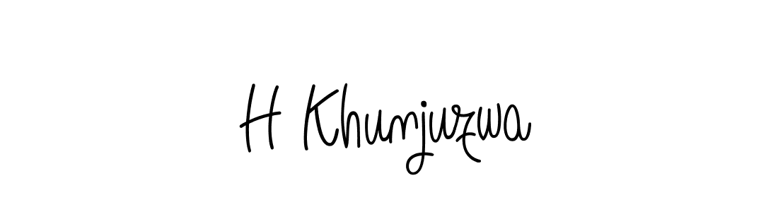 H Khunjuzwa stylish signature style. Best Handwritten Sign (Angelique-Rose-font-FFP) for my name. Handwritten Signature Collection Ideas for my name H Khunjuzwa. H Khunjuzwa signature style 5 images and pictures png