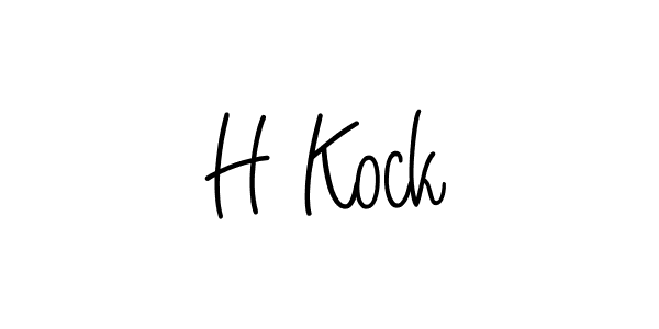 Also we have H Kock name is the best signature style. Create professional handwritten signature collection using Angelique-Rose-font-FFP autograph style. H Kock signature style 5 images and pictures png