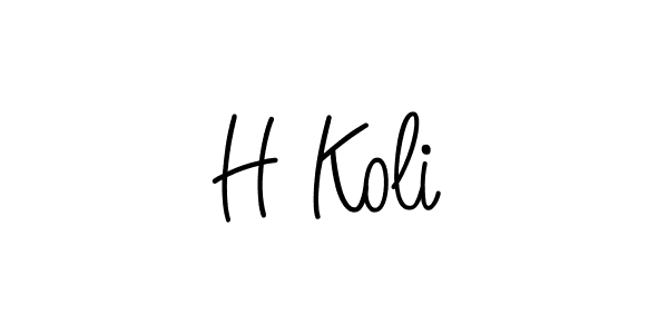 if you are searching for the best signature style for your name H Koli. so please give up your signature search. here we have designed multiple signature styles  using Angelique-Rose-font-FFP. H Koli signature style 5 images and pictures png