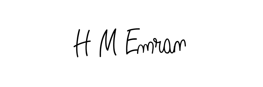 Create a beautiful signature design for name H M Emran. With this signature (Angelique-Rose-font-FFP) fonts, you can make a handwritten signature for free. H M Emran signature style 5 images and pictures png