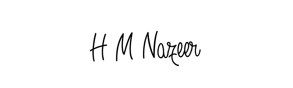 H M Nazeer stylish signature style. Best Handwritten Sign (Angelique-Rose-font-FFP) for my name. Handwritten Signature Collection Ideas for my name H M Nazeer. H M Nazeer signature style 5 images and pictures png