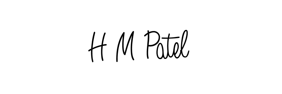 Design your own signature with our free online signature maker. With this signature software, you can create a handwritten (Angelique-Rose-font-FFP) signature for name H M Patel. H M Patel signature style 5 images and pictures png