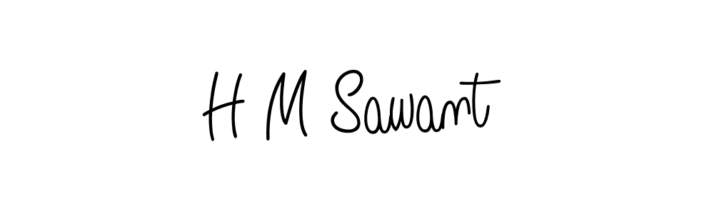 Also we have H M Sawant name is the best signature style. Create professional handwritten signature collection using Angelique-Rose-font-FFP autograph style. H M Sawant signature style 5 images and pictures png