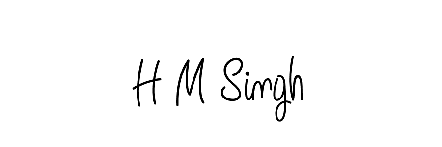 H M Singh stylish signature style. Best Handwritten Sign (Angelique-Rose-font-FFP) for my name. Handwritten Signature Collection Ideas for my name H M Singh. H M Singh signature style 5 images and pictures png