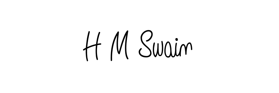 Make a beautiful signature design for name H M Swain. With this signature (Angelique-Rose-font-FFP) style, you can create a handwritten signature for free. H M Swain signature style 5 images and pictures png