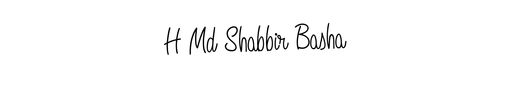 Use a signature maker to create a handwritten signature online. With this signature software, you can design (Angelique-Rose-font-FFP) your own signature for name H Md Shabbir Basha. H Md Shabbir Basha signature style 5 images and pictures png