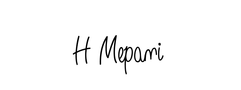 Make a beautiful signature design for name H Mepani. Use this online signature maker to create a handwritten signature for free. H Mepani signature style 5 images and pictures png