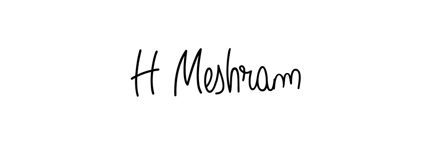 How to Draw H Meshram signature style? Angelique-Rose-font-FFP is a latest design signature styles for name H Meshram. H Meshram signature style 5 images and pictures png