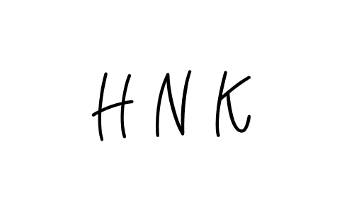 if you are searching for the best signature style for your name H N K. so please give up your signature search. here we have designed multiple signature styles  using Angelique-Rose-font-FFP. H N K signature style 5 images and pictures png